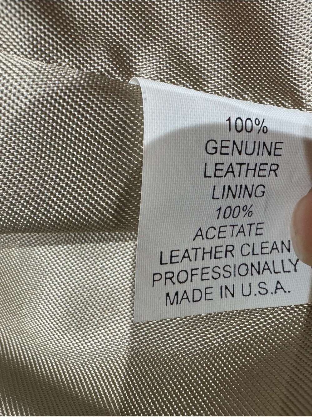 PRICE DROP:VTG,DIAMOND LEATHERS MADE in USA, lined, COGNAC LAMBSKIN LEATHER JT,M - Picture 7 of 9
